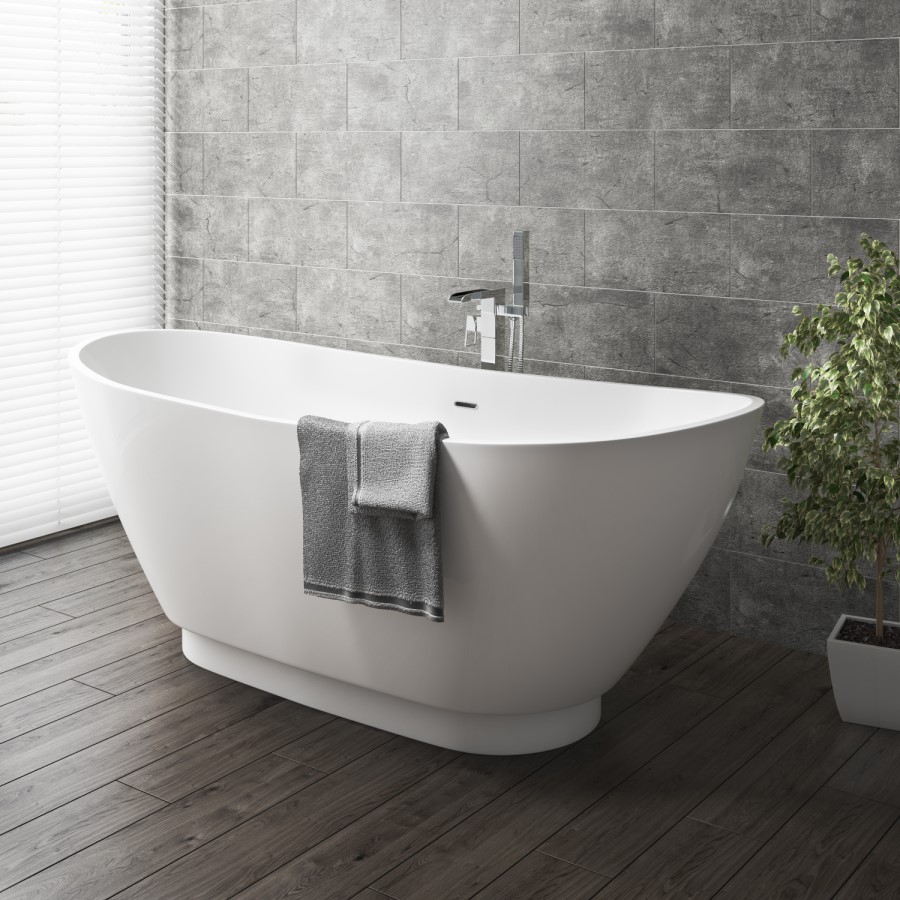 Margot Modern Curved Chalice Freestanding Bath - 1750 x 750 x 680mm
