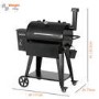 Boss Grill Pellet Smoker BBQ Grill - With Integrated Temperature Probe & Thermostat - Black