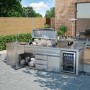 Monster Grill - Ultimate Outdoor Kitchen - 6 Burner Gas BBQ Grill with Fridge and Sink