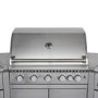 Monster Grill - 6 Burner Outdoor Kitchen BBQ Including Infrared Back Burner Plus Side Burner - Stainless Steel