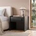 Wide Black 1 Drawer Bedside Table - Margot 