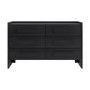 Wide Black Chest of 6 Drawers - Margot 