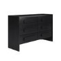 Wide Black Chest of 6 Drawers - Margot 