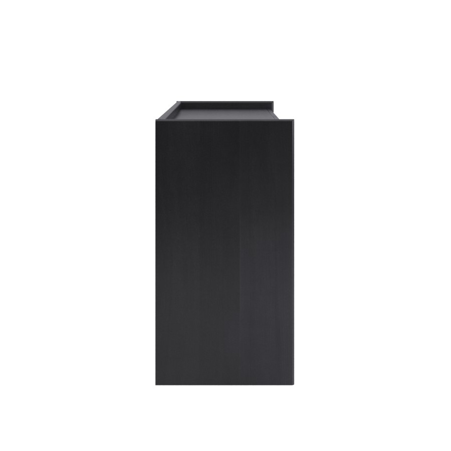 Wide Black Chest of 6 Drawers - Margot 