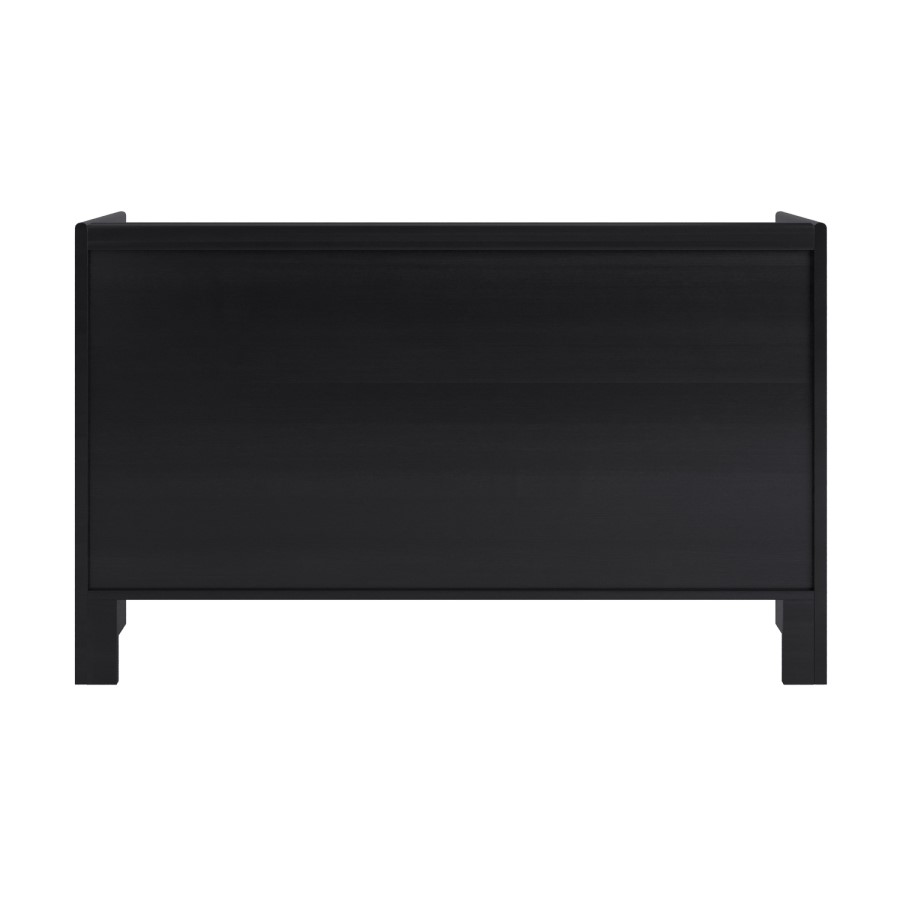 Wide Black Chest of 6 Drawers - Margot 