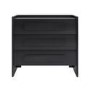Wide Black Chest of 3 Drawers - Margot 