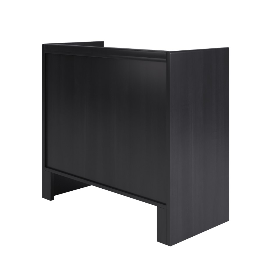 Wide Black Chest of 3 Drawers - Margot 