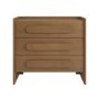 Wide Dark Wood Chest of 3 Drawers - Margot 