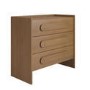 Wide Dark Wood Chest of 3 Drawers - Margot 