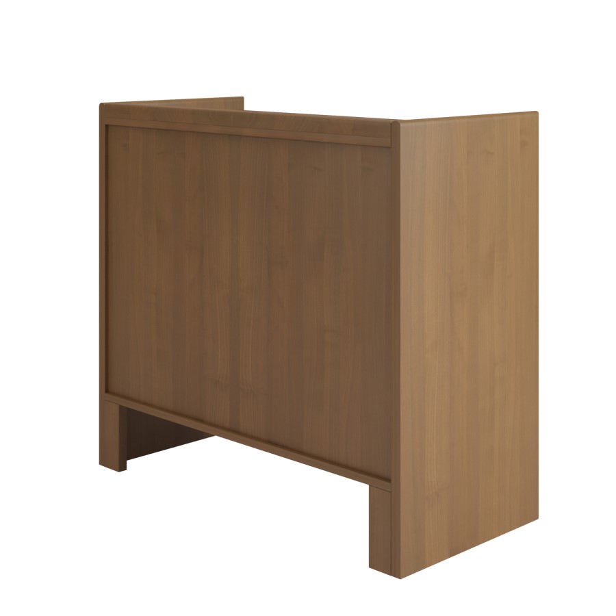 Wide Dark Wood Chest of 3 Drawers - Margot 