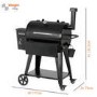 Boss Grill Pellet Smoker BBQ Grill - With Integrated Temperature Probe & Thermostat - Black