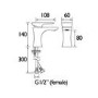 Bristan  Metallix Hourglass Basin Mixer Copper Radiance with Clicker Waste