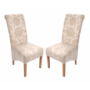 Irvine Floral Cream Pair of Chairs