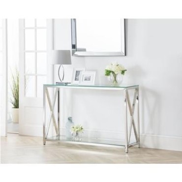Silver Hall And Console Table, 7 Inch Depth Console Table Dimensions