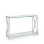 Chrome Console Table with Glass Top - Julian Bowen Miami