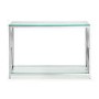 Chrome Console Table with Glass Top - Julian Bowen Miami