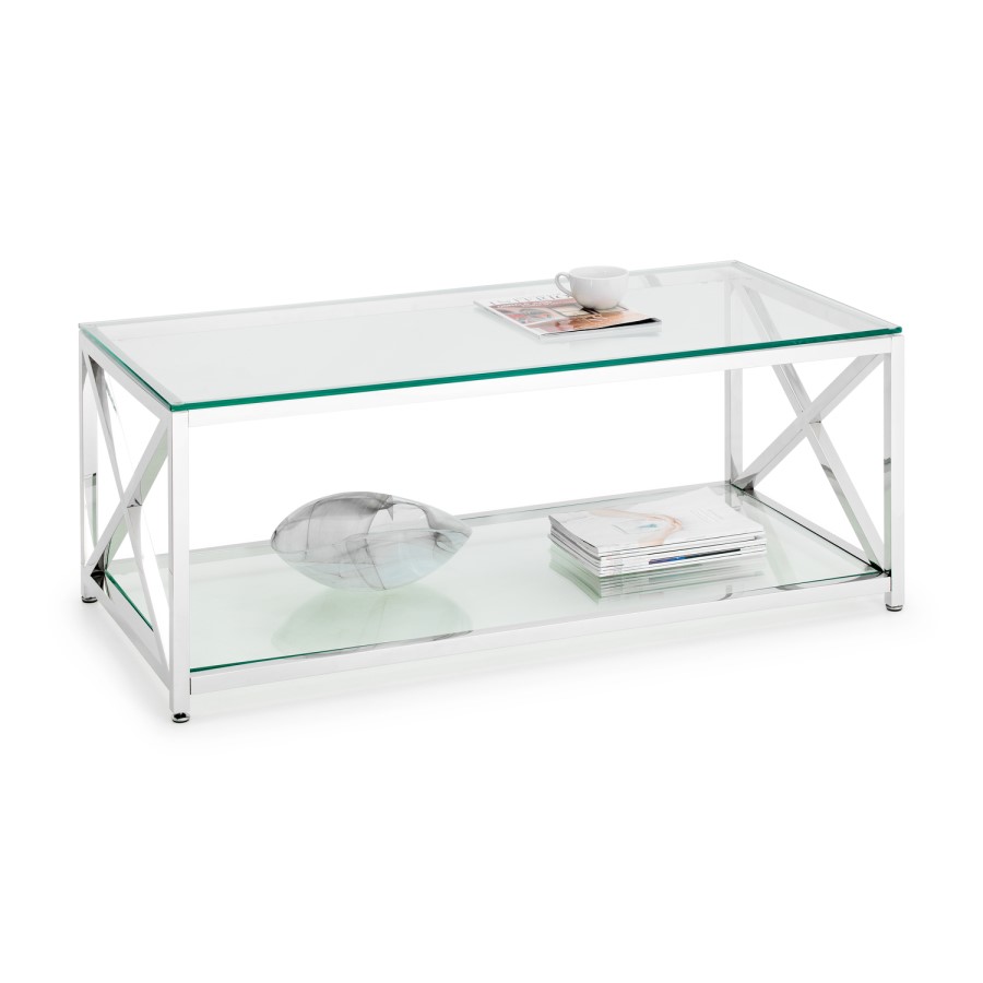 Julian Bowen Miami Large Glass Coffee Table