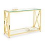 Gold & Glass Console Table - Julian Bowen