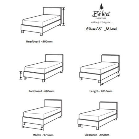 Birlea Furniture Miami Single Bed