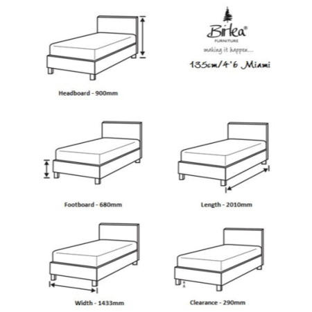 Birlea Furniture Miami Double Bed