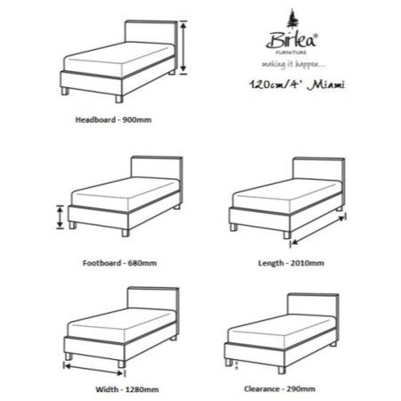Birlea Furniture  Miami Small Double Bed
