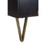 Mika Wide Dark Brown Chest of Drawers with Brass Inlay - 6 Drawers