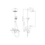 Brushed Brass Round Thermostatic Mixer Shower Set with Bath Filler Spout - Mika