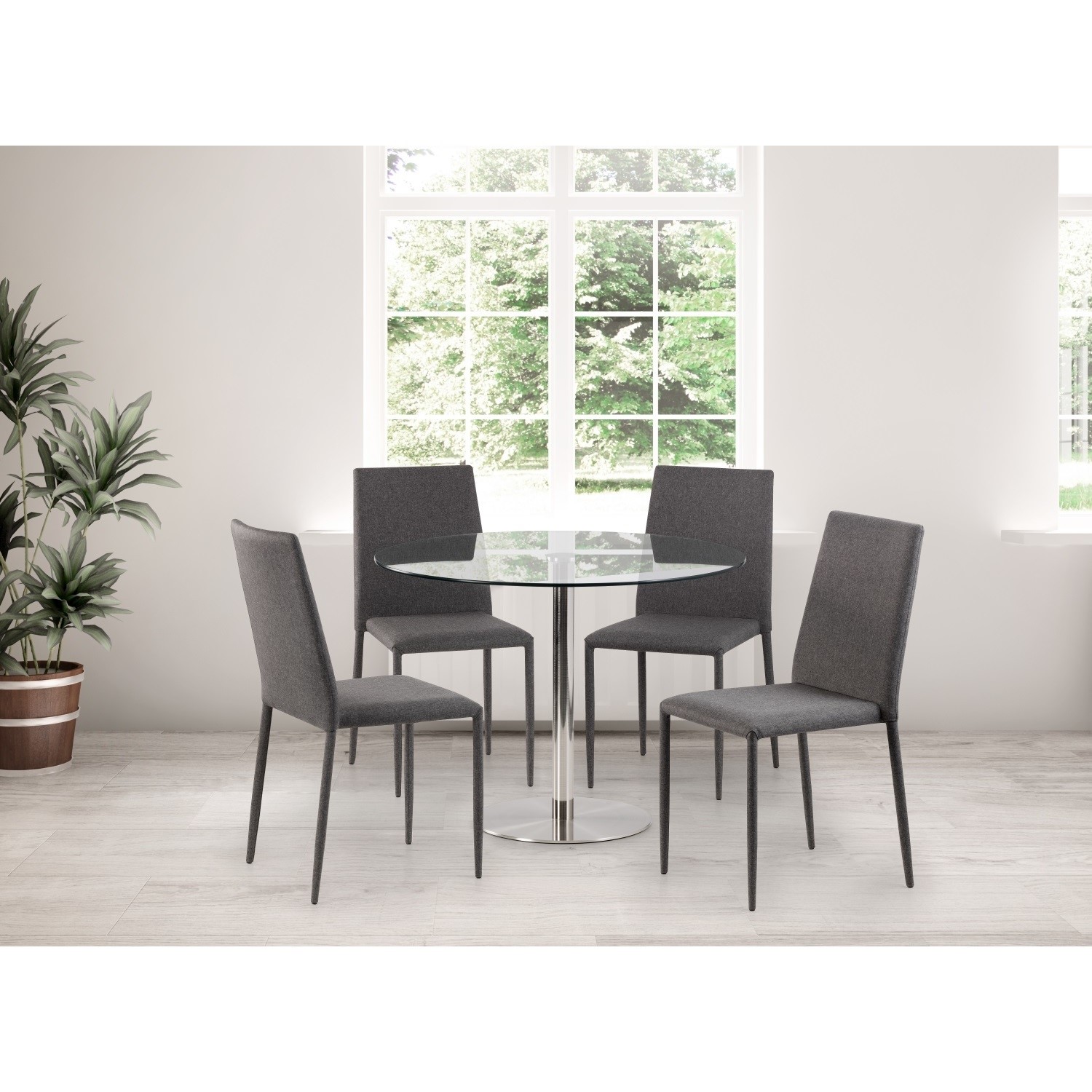 julian bowen milan dining set with 4 grey jazz dining chairs