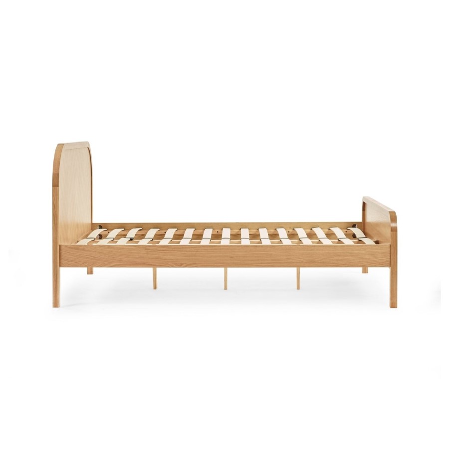 Oak Chevron Double Bed Frame - Julian Bowen