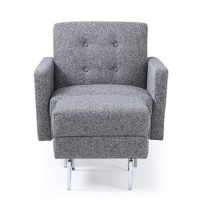 Kyoto Futons Milano Chair Bed in Grey Fabric 
