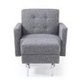 Kyoto Futons Milano Chair Bed in Grey Fabric 