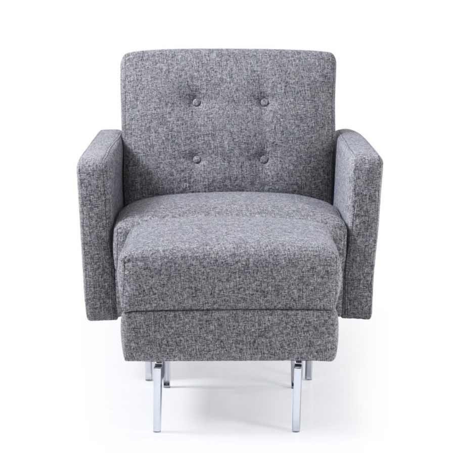 Kyoto Futons Milano Chair Bed in Grey Fabric 
