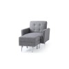 Kyoto Futons Milano Chair Bed in Grey Fabric 
