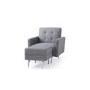 Kyoto Futons Milano Chair Bed in Grey Fabric 