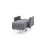 Kyoto Futons Milano Chair Bed in Grey Fabric 