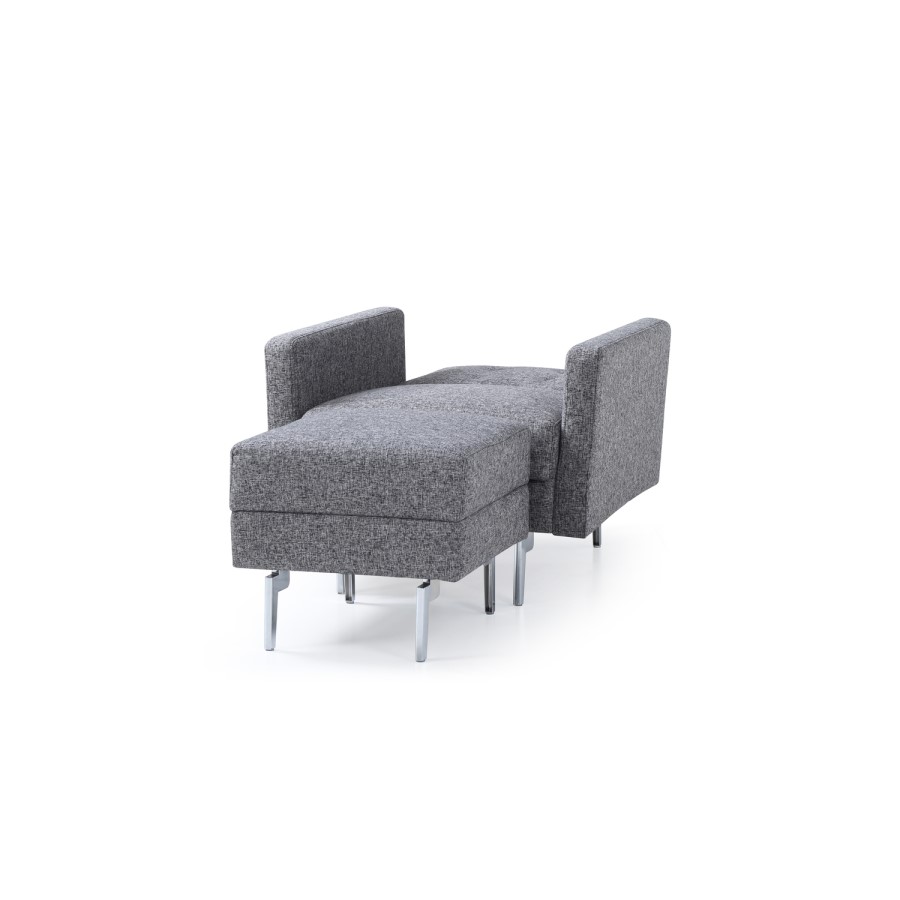 Kyoto Futons Milano Chair Bed in Grey Fabric 