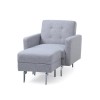 Kyoto Futons Milano Chair Bed in Silver Fabric 
