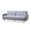Kyoto Futons Milano Clic-Clac Sofa Bed in Silver Fabric 