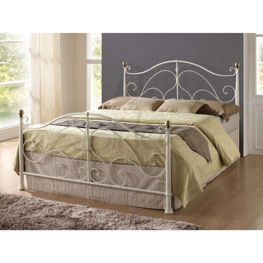 Birlea Furniture Milano Metal Double Bed in Cream