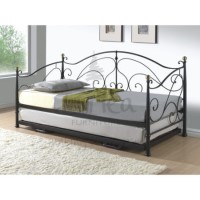 Birlea Furniture Milano Metal Daybed in Black
