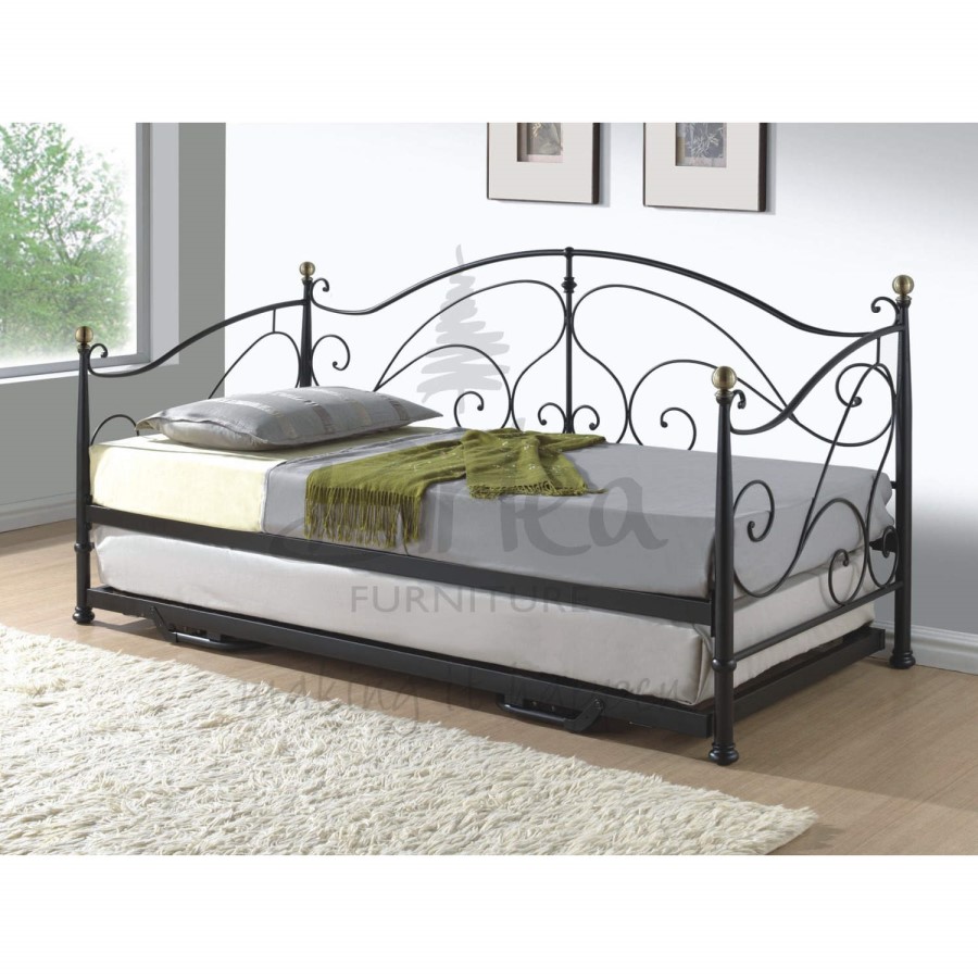 Birlea Furniture Milano Metal Daybed in Black