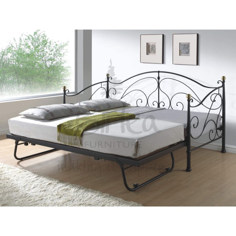 Birlea Furniture Milano Metal Daybed in Black