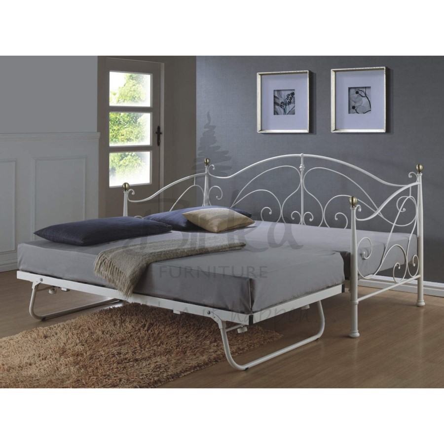 Birlea Furniture Milano Metal Daybed in Cream