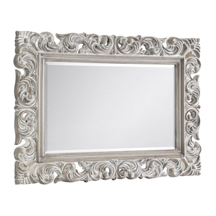 Julian Bowen Baroque Distressed Wall Mirror