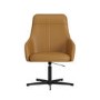 Tan Faux Leather Office Chair with Footrest - Mila