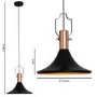 Matte Black Industrial Pendant Light - Jefferson