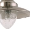 Chrome Fisherman Pendant Light with Bubbled Glass - Lockport