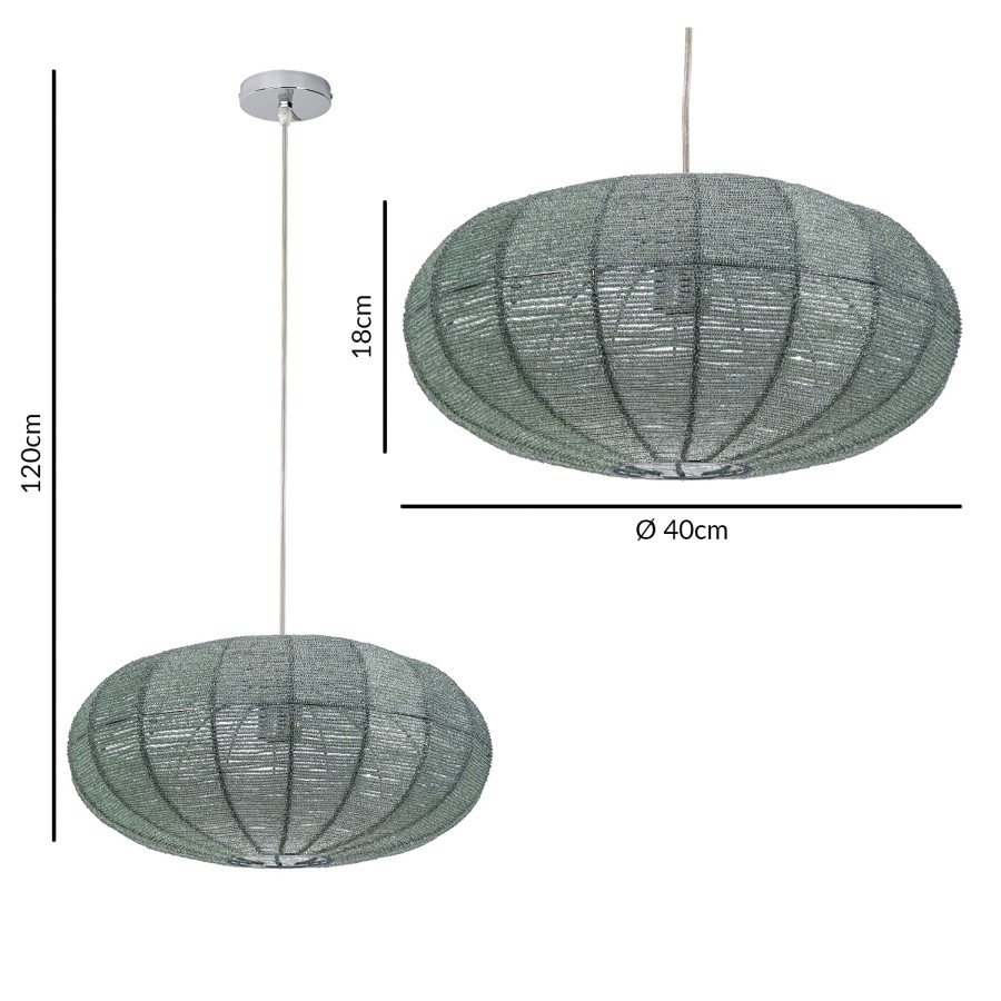 Silver Bead Pendant Light - Rochelle