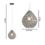 GRADE A1 - Box Opened Scarsdale Crystal Pear Drop Pendant Light in Chrome