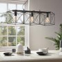 Large Black Geometric Bar Pendant with 3 Lights - Davis